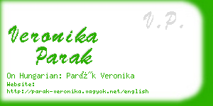 veronika parak business card